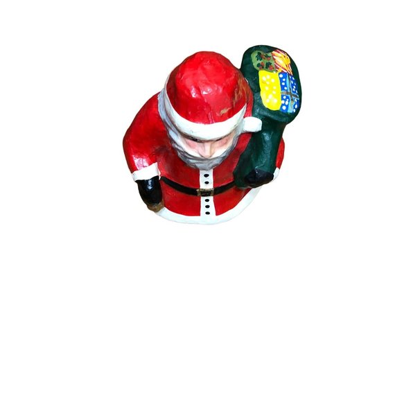 Paper Mache Santa Father Christmas Decoration Holiday Figurine 10" Philippines - Picture 8 of 9